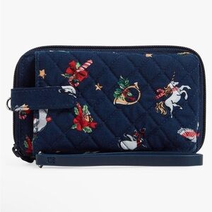 Vera Bradley Cotton Smartphone Wristlet With RFID Protection in Snow Globe Motif